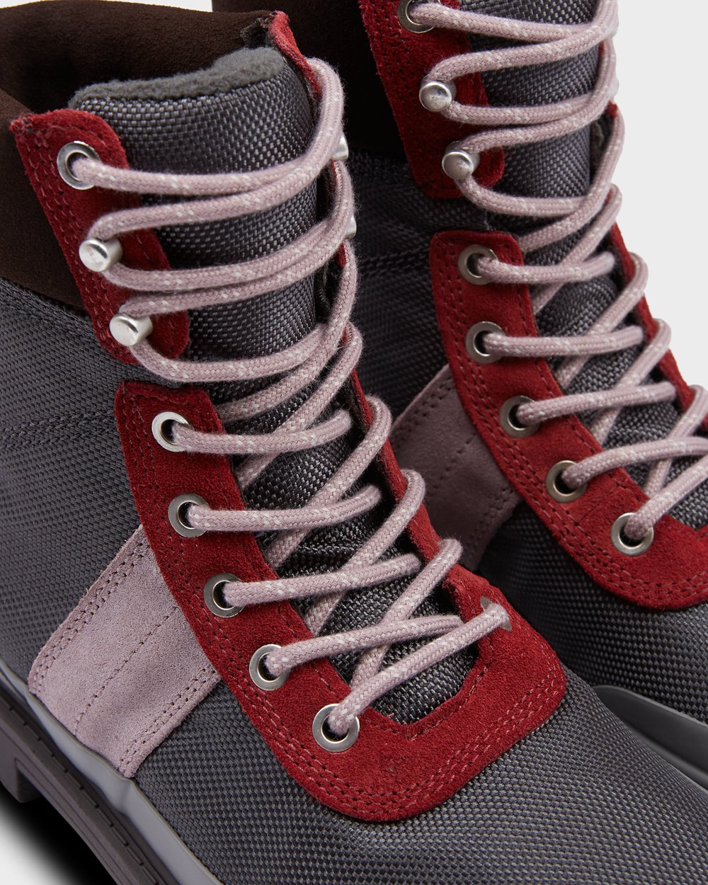 Hunter Original Insulated Commando Boots - Online Store Womens Dark Grey/Brown/Grey Red - VKZXUJ039